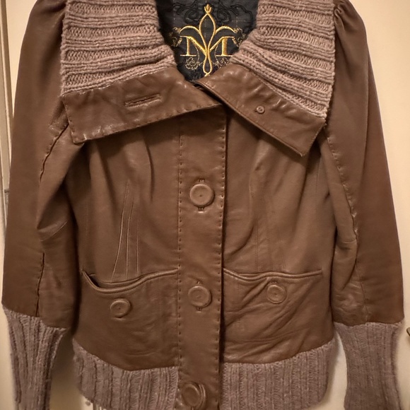 Mackage Lamb Leather Shawl Collar Jacket Size Medium - Picture 5 of 10